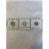 Image 1 : 3 CANADIAN 10 CENT 1902 EDWARD VII (.925) 1937 GEROGE V (.800) 1924 FIRST CHARLES III