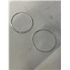 Image 2 : PAIR OF LARGE STERLING SILVER HOOP EARRINGS MARKED 925