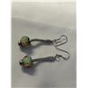 Image 2 : STERLING SILVER PAIR OF EARRINGS W/ PANDORA STYLE BEADS, MARKED 925 EACH 1.5" LENGTH
