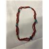 Image 2 : VINTAGE CORAL AND TURQUOISE BEADS NECKLACE