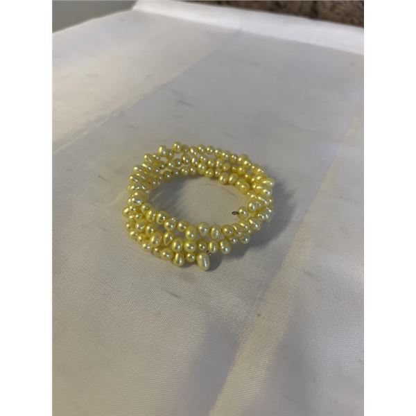 REAL FRESHWATER PEARL BANGLE BRACELET
