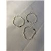 Image 1 : 925 STERLING SILVER W/ GENUINE PEARLS TRIPLE BRACELET
