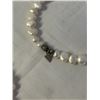 Image 2 : 925 STERLING SILVER W/ GENUINE PEARLS TRIPLE BRACELET