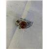 Image 1 : VINTAGE STERLING SILVER AMBER BROOCH TESTED AND MARKED 925