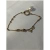 Image 2 : STERLING SILVER W/ GOLD OVERLAY BRACELET W/ GENUINE PEARL CHARM, MARKED DYADEMA 925 ITALY
