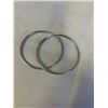 Image 2 : PAIR OF LARGE STERLING SILVER HOOP EARRINGS