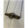 Image 2 : VINTAGE HAND CRAFTED SILVER W/ WOOD PENDANT NECKLACE