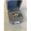 Image 2 : VINTAGE HAND CRAFTED STERLING SILVER RING SET W/ LABRADORITE STONE, MARKED 925