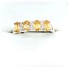 Image 3 : STERLING SILVER NATURAL CITRINE AND CZ RING, SIZE 5.25, RETAIL $350.00. CITRINE IS THE BIRTHSTONE FO