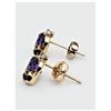 Image 3 : 10KT YELLOW GOLD NATURAL AMETHYST (1.5CT) HEART SHAPE EARRINGS, RETAIL $300.00. AMETHYST IS THE BIRT