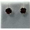 Image 1 : STERLING SILVER NATURAL GARNET (1.9CT) EARRINGS, RETAIL $300.00. GARNET IS THE BIRTHSTONE FOR JANUAR