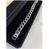 Image 2 : NEW PLATINUM PLATED 14.0MM SIMULATED DIAMOND (CZ) ICEN OUT CUBAN LINK BRACELET 8" LONG