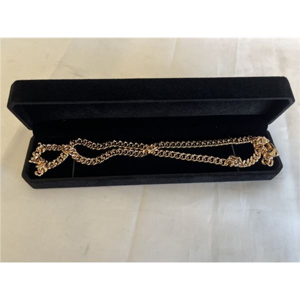 NEW 18K GOLD PLATED 8.0MM CUBAN LINK NECKLACE 24" LONG