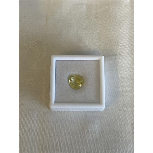 4.2CT NATURAL LEMON AMETHYST, UNTREATED, PEAR CUT