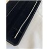 Image 2 : NEW PLATINUM PLATED 2.5MM PRINCESS CUT SIMULATE DIAMOND (CZ) TENNIS BRACELET 7-8" LONG