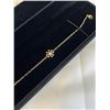 Image 2 : NEW 18K GOLD PLATED 11.0MM SIMULATED DIAMOND (CZ) STARBURST BRACELET, ADJUSTABLE 7-8" LONG