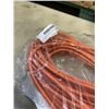 Image 3 : AS NEW 50FT ORANGE  INDOOR OUTDOOR HEAVY DUTY LIGHTED 3 WIRE GROUNDED EXTENSION CORD 16AWG