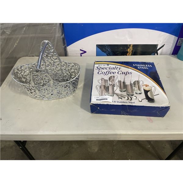 STAINLESS STEEL SPECIALTY COFFEE SET AND BASKET