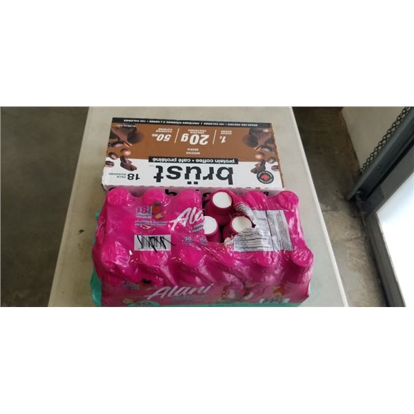2 CASES OF BRUST MOCHA AND ALANI NU PROTEIN DRINKS, 2027 EXP