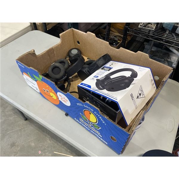 TRAY OF ASSORTED GAMING OVER EAR HEADPHONES