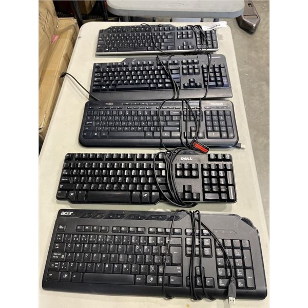 5 VARIOUS COMPUTER KEYBOARDS WORKING