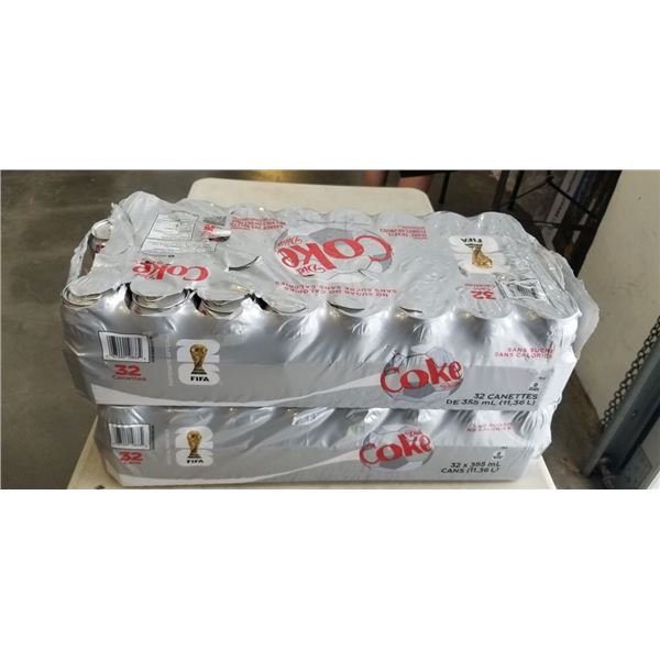 2 CASES OF DIET COKE, 32 PACKS, 3 MISSING