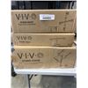 Image 1 : VIVO TRIPLE MONITOR DESK MOUNT VIVO DUAL MOUNT VIVO TRIPLE WIDE PNUEMATIC EXTRAS TALL DESK MONITOR M