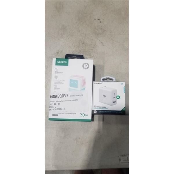 UGREEN UNO RG USB-C ROBOT GAN FAST CHARGER AND ULTRA FAST DUAL PORT WALL CHARGER