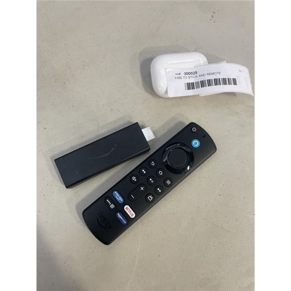 FIRE TV STICK AND REMOTE WORKING, AND APPLE CHARGING CASE ONLY