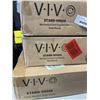 Image 2 : 2 VIVO DUAL ARM MONITOR DESK MOUNTAND VIVO TRIPLE MONITOR DESK STAND