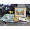 Image 1 : LOT OF FRAMED WATER COLOURS AND OIL PAINTINGS