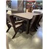 Image 3 : SOLID WOOD PATIO TABLE WITH 4 CHAIRS AND BENCH