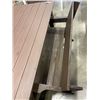 Image 6 : SOLID WOOD PATIO TABLE WITH 4 CHAIRS AND BENCH