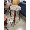 Image 2 : ANTIQUE FLOOR LAMP AND STOOL