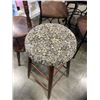 Image 3 : ANTIQUE FLOOR LAMP AND STOOL