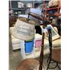 Image 6 : ANTIQUE FLOOR LAMP AND STOOL