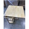 Image 3 : PINE ROLLING DROP SIDE KITCHEN CART