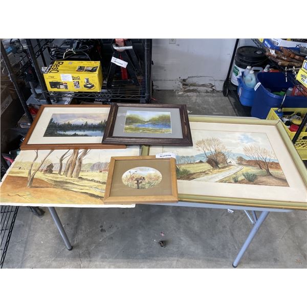 LOT OF  VINTAGE WATER COLOURS
