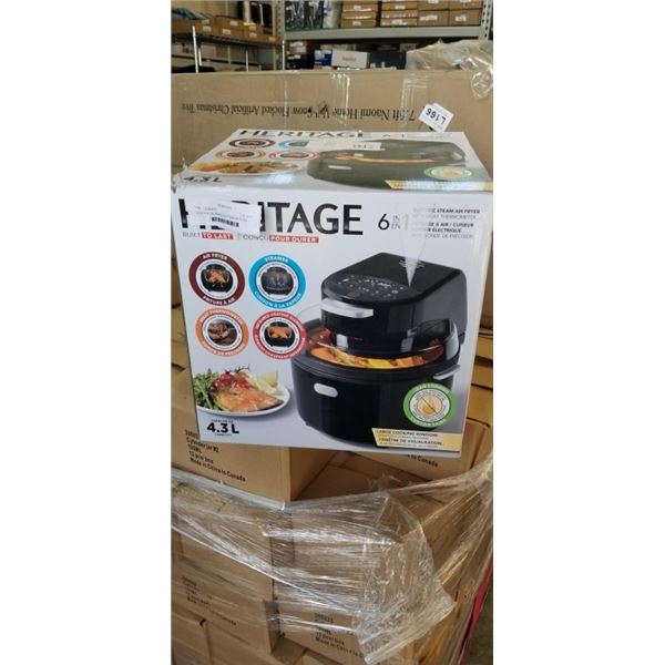 HERITAGE INFRARED 4.5QT STEAM AIR FRYER - TESTED WORKING, RETAIL $299