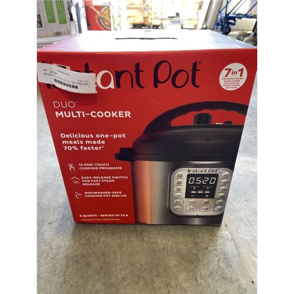 INSTANT POT DUO PLUS V5 7-IN-1 6QT PRESSURE COOKER - TESTED WORKING, RETAIL $159