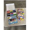 Image 1 : NEW IDIY 300PC UNWRAPPED SORTED 12 COLOR CRAYON SET, 2 NEW RHYMING BINGO GAMES, AND NEW SET OF BATHT