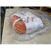 Image 2 : AS NEW 200FT ORANGE INDOOR OUTDOOR HEAVY DUTY LIGHTED 3 WIRE GROUNDED EXTENSION CORD 16AWG