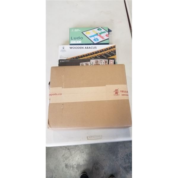 AS NEW YELLOW MOUNTAIN NAH JONG SET AND ASSORTED YELLOW MOUNTAIN BOARD GAMES