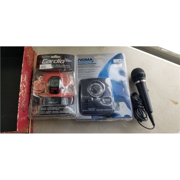 SPORTLINE ELITE CARDIO HEART RATE MONITOR AND NOMA OUTDOOR MECHANICAL HOLIDAY LIGHTING TIMER AND SON