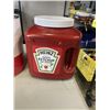 Image 3 : 2.84L OF KETCHUP, 1.36L TOMATO SOUP, FRENCH FRY CUTTER,  AND 2.84L CAN OF BEANS