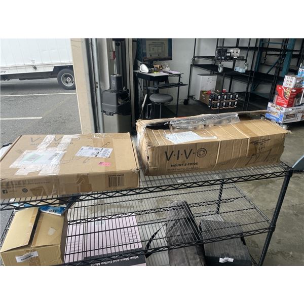 VIVO ELECTRIC TV MOUNT AND SILVER PNEUMATIC TV WALL MOUNT