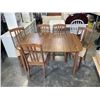 Image 1 : MCM WALNUT DINING TABLE WITH 5 CHAIRS
