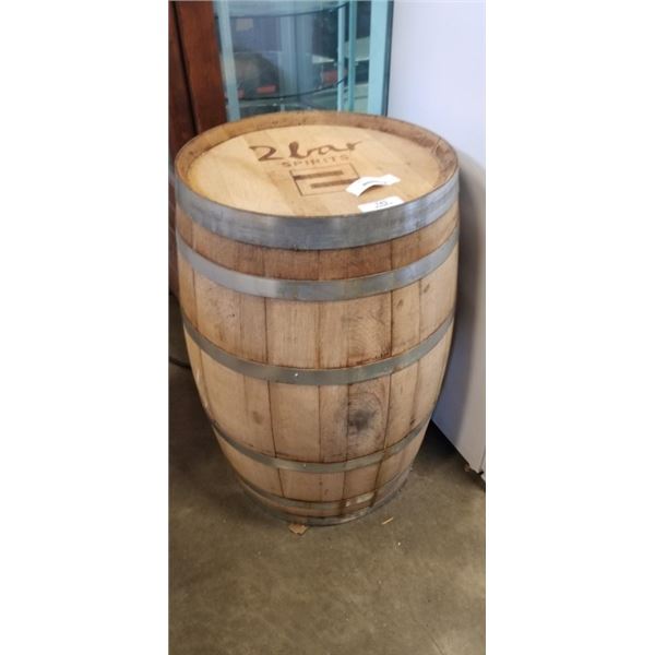 SOLID OAK WHISKEY BARRELL