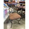 Image 3 : METAL BASE WOOD TOP ROUND DINING TABLE W/ 4 CHAIRS