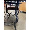 Image 6 : METAL BASE WOOD TOP ROUND DINING TABLE W/ 4 CHAIRS